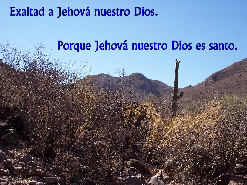 Porque Jehová nuestro Dios es santo