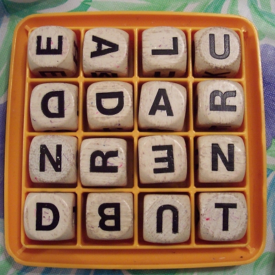 Our fourth game of Boggle