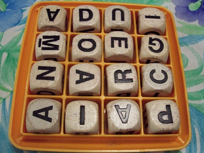 Our fourth game of Boggle