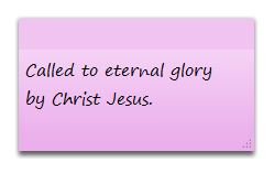 an image about being called by Jesus to eternal glory