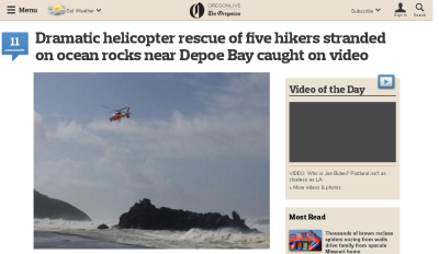 Fogarty Creek (Oregon Coast) Helicopter Rescue