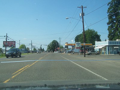 Going south through Hubbard on Hwy 99E