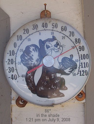 Thermometer in the shade