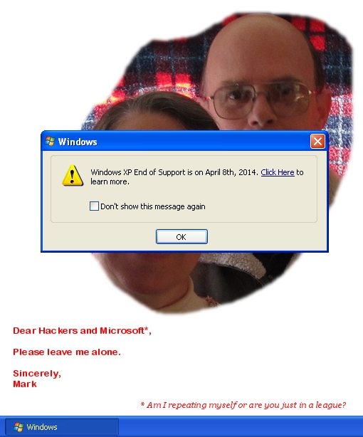 End of Windows XP warning