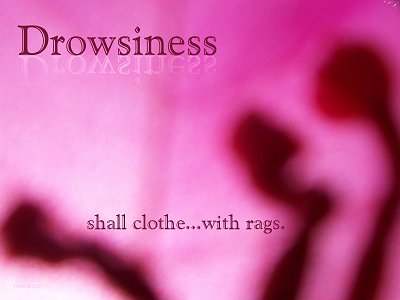 [Drowsiness shall clothe...with rags (Proverbs 23:21)]