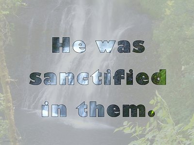 [The Scriptures say in Numbers 20:13 -- He was sanctified in them]