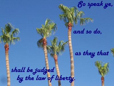 [So speak ye, and so do, as they that shall be judged by the law of liberty (James 2:12)]