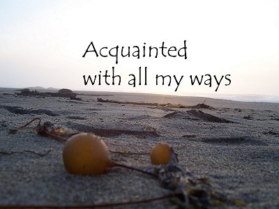 [Acquainted with all my ways (Psalm 139:3)]