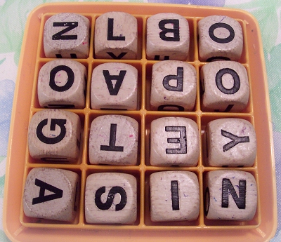 Our fourth game of Boggle