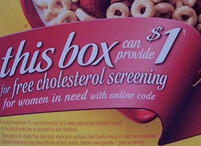 Cheerios: Free cholesterol screening