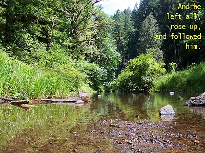 [And he left all, rose up, and followed him (Luke 5:28)]