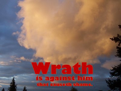[Wrath is against him that causeth shame (Proverbs 14:35)]