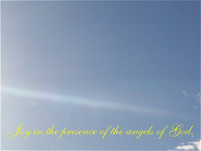 [Joy in the presence of the angels of God (Luke 15:10)]