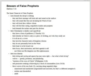 Beware of false prophets (Matthew 7:15)