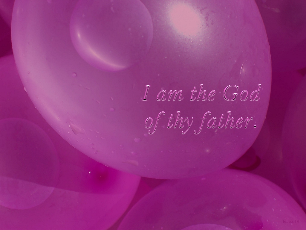 I am the God of thy father (Exodus 3:6)